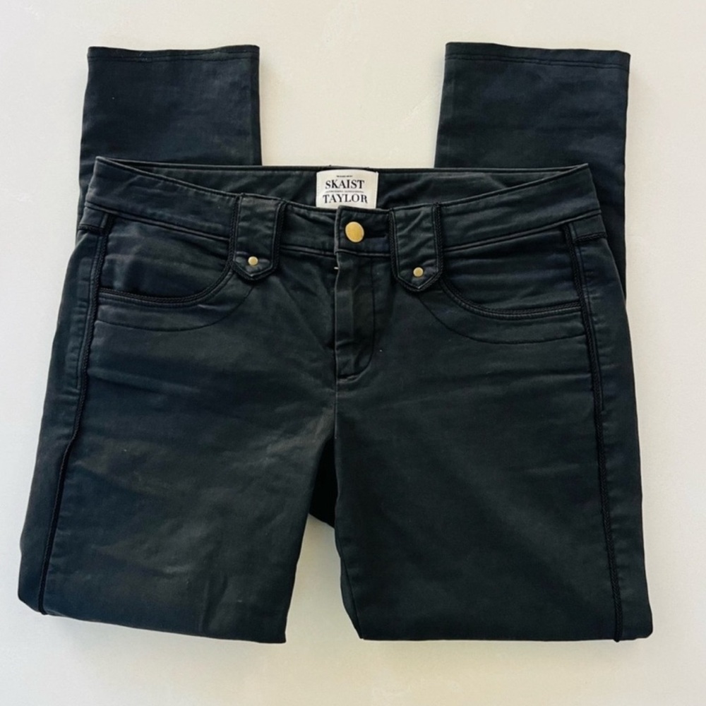 Skaist Taylor Black Low Rise Skinny Crop Pants 27